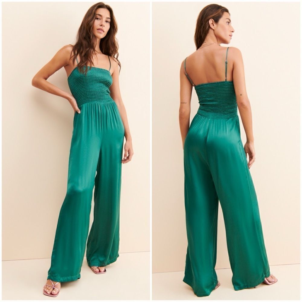 Farrah Wide Leg Jumpsuit Green by Rays Days